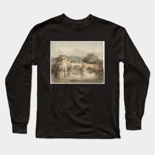 A Coach Crossing a Two-Arched Bridge Long Sleeve T-Shirt